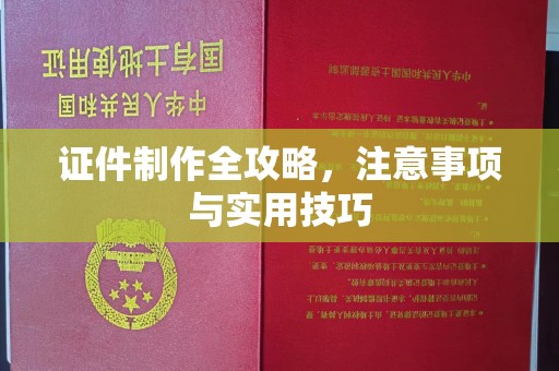 丽江证件制作全攻略，注意事项与实用技巧