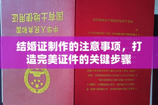 丽江结婚证制作的注意事项，打造完美证件的关键步骤