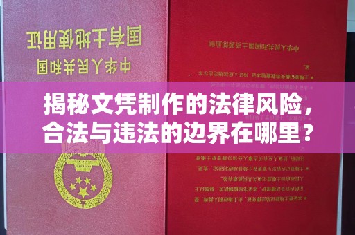 丽江揭秘文凭制作的法律风险，合法与违法的边界在哪里？